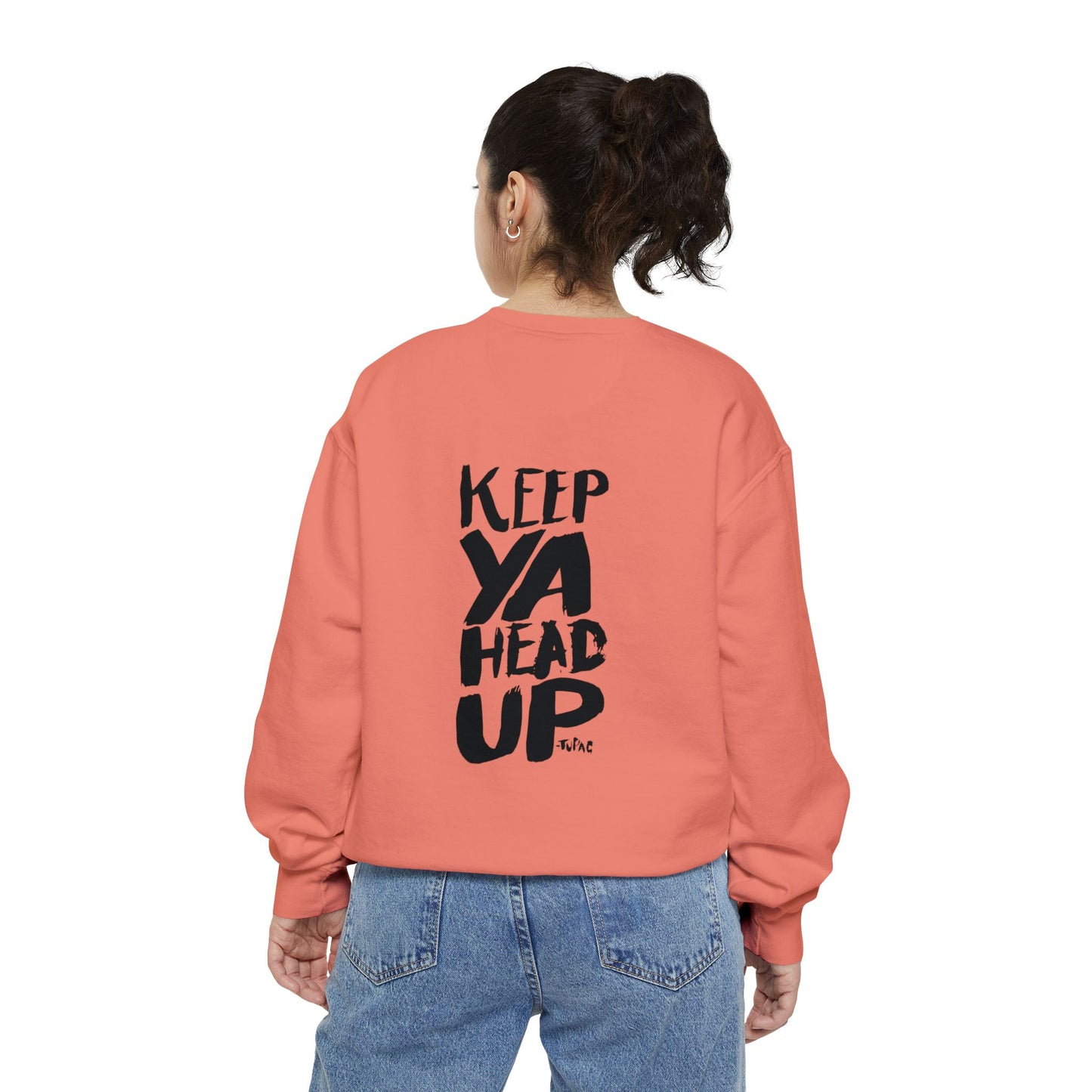 Tupac Keep Ya Head Up Unisex white Sweatshirt