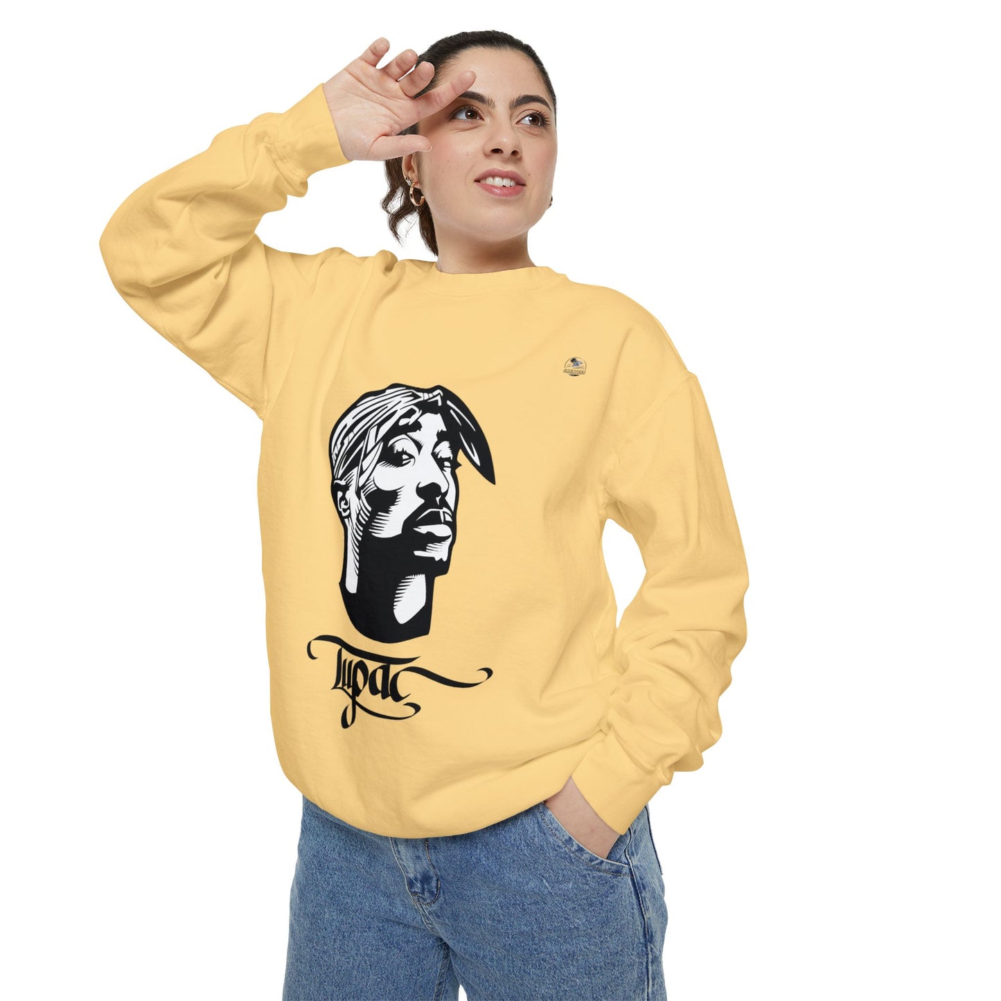 Tupac Keep Ya Head Up Unisex white Sweatshirt