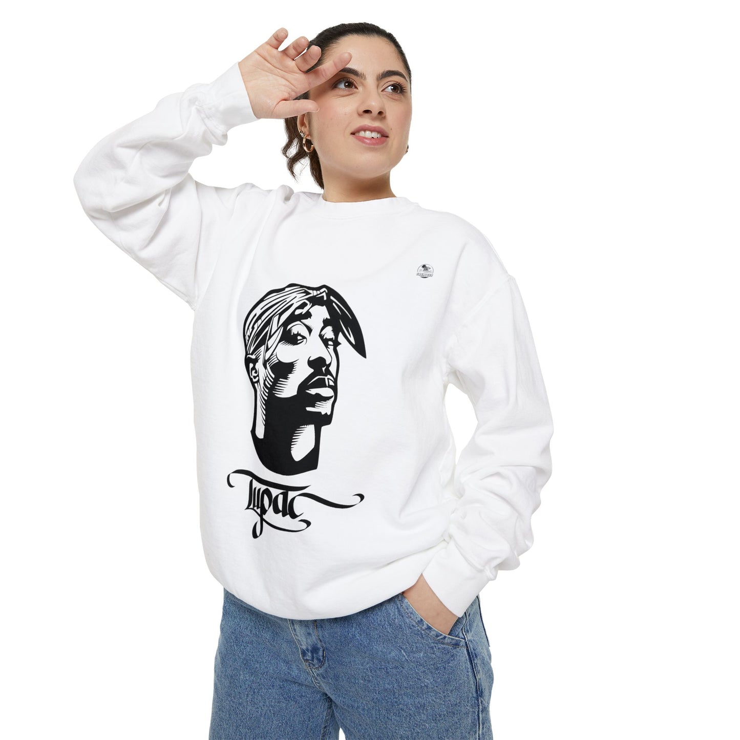 Tupac Keep Ya Head Up Unisex white Sweatshirt
